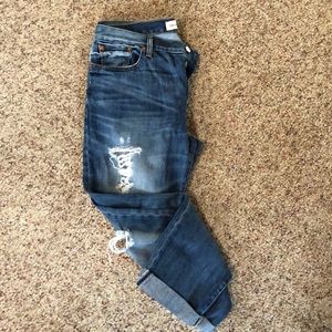 Gap distressed jeans boyfriend cut
